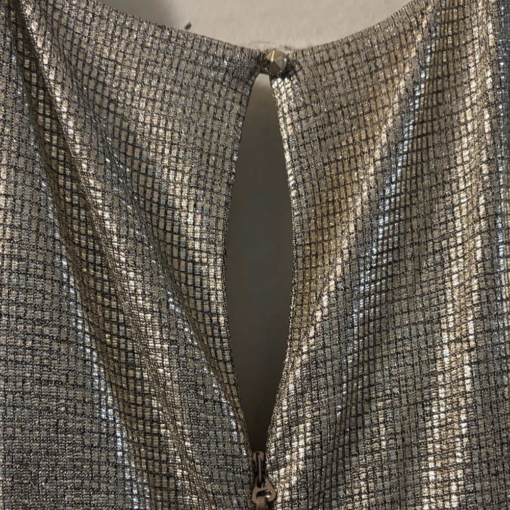 RACHEL Rachel Roy Metallic Silver Midi Dress - Picture 9 of 10